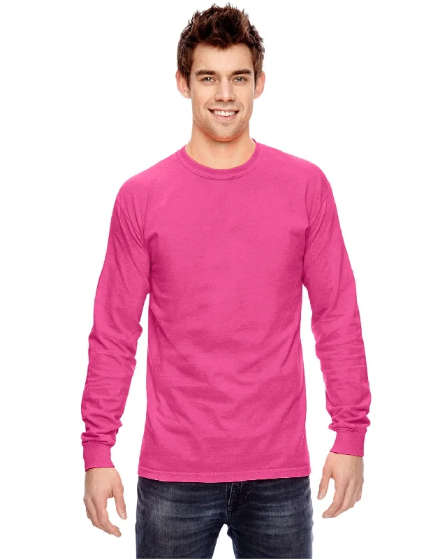 Comfort Colors Garment-Dyed Long Sleeve T-Shirt | Peony