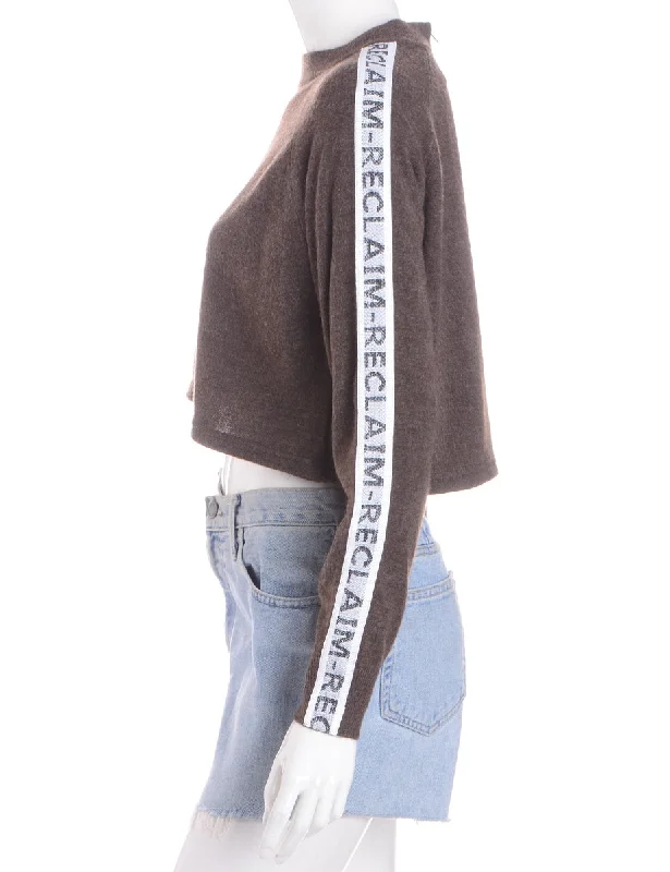 Reworked Long Sleeved Cropped Tape Knit - M