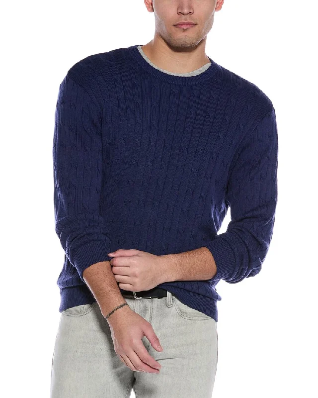 Alashan Cable Cashmere-Blend Crewneck Sweater