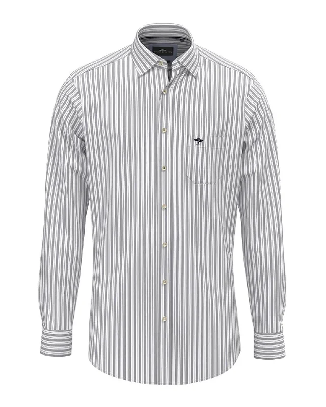 Fynch-Hatton Oxford Stripes Navy Shirt