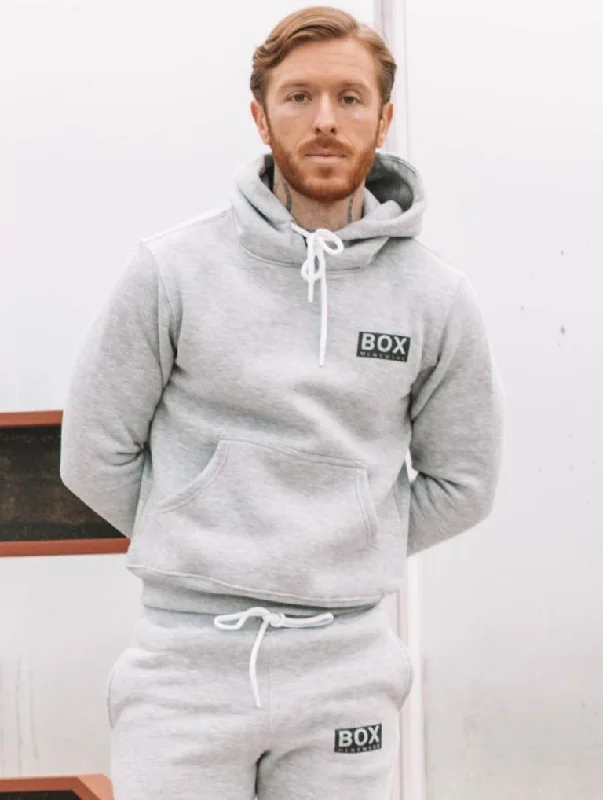 Mens Hoodie - Melange Grey