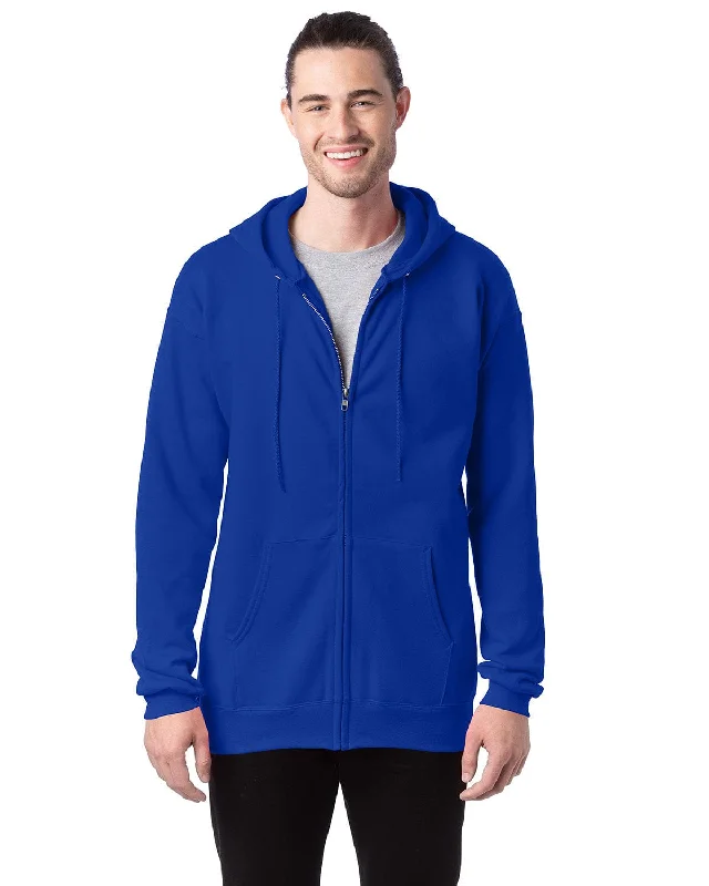 Hanes Ultimate Cotton Full-Zip Hoodie Sweatshirt | Deep Royal