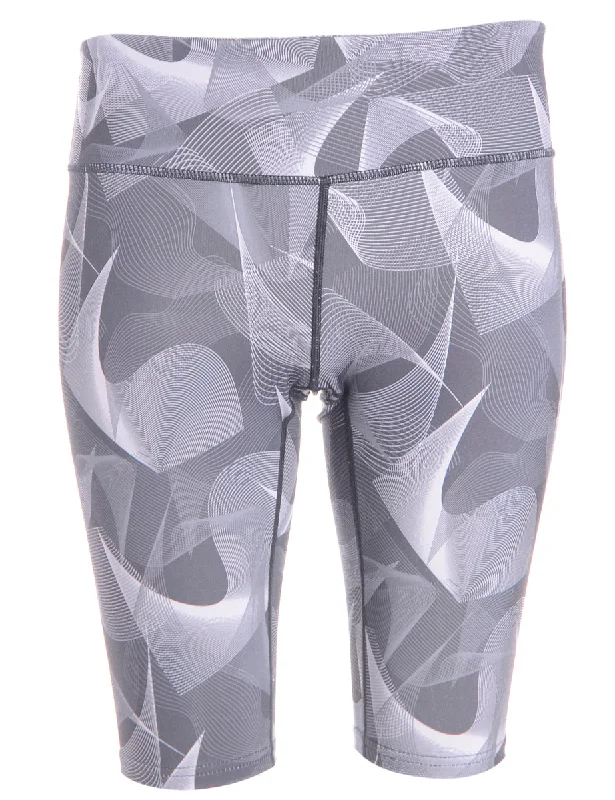 Reworked Abstract Print Cycling Shorts - W26