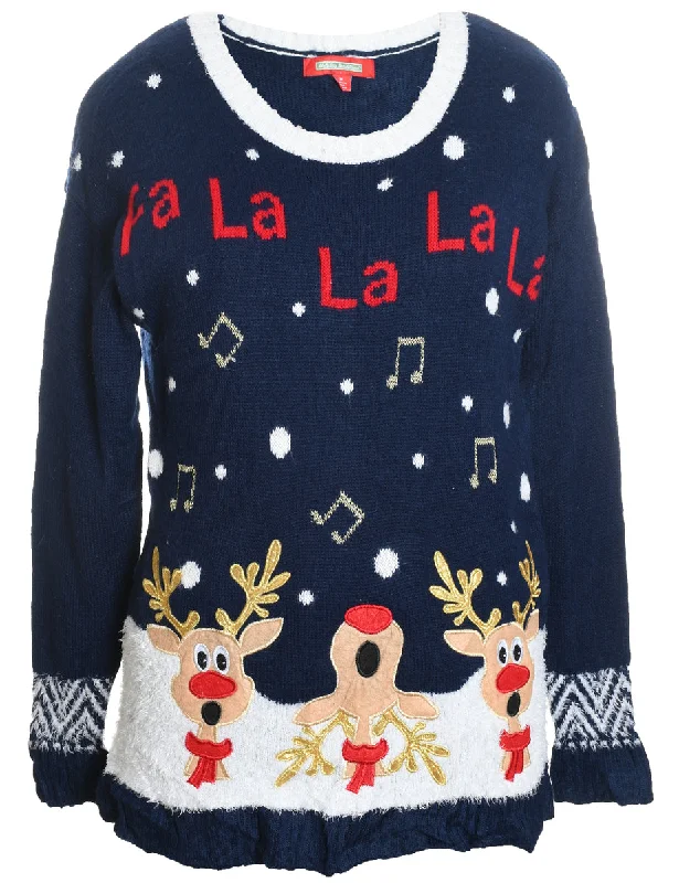 Reindeer Christmas Jumper - M