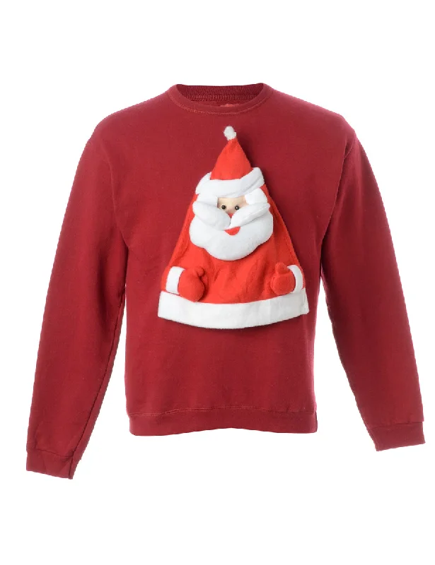 Reworked Novelty Christmas Sweatshirt - L