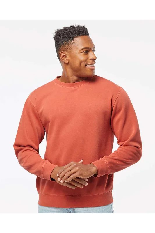 Independent Trading Co. Mens Pigment Dyed Crewneck Sweatshirt - Amber