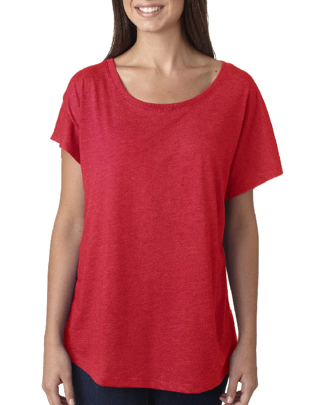 Next Level Ladies Triblend Dolman | Vintage Red