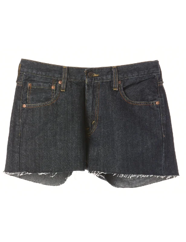 Reworked Molly Frayed Denim Shorts - W32