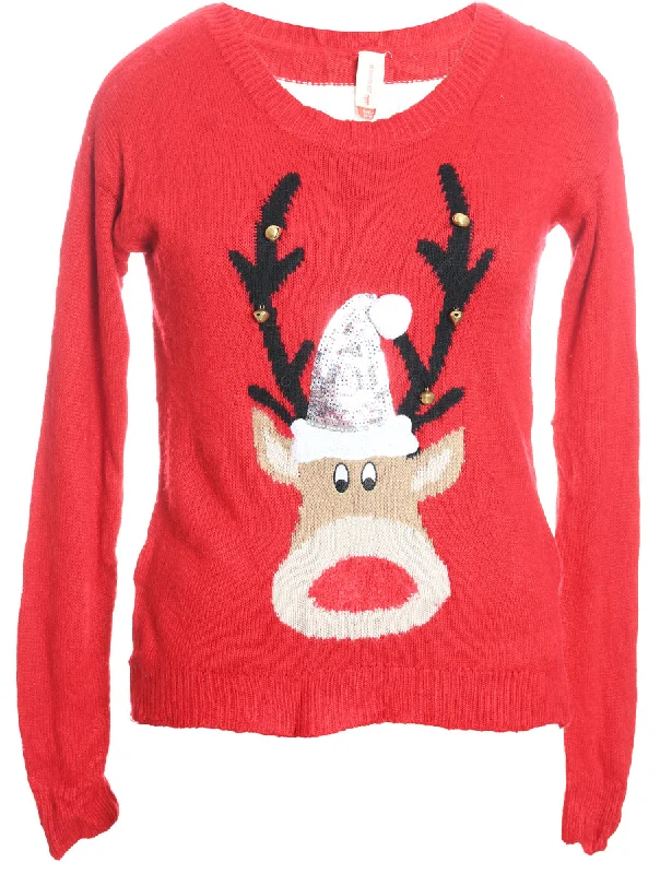 Reindeer Christmas Jumper - S