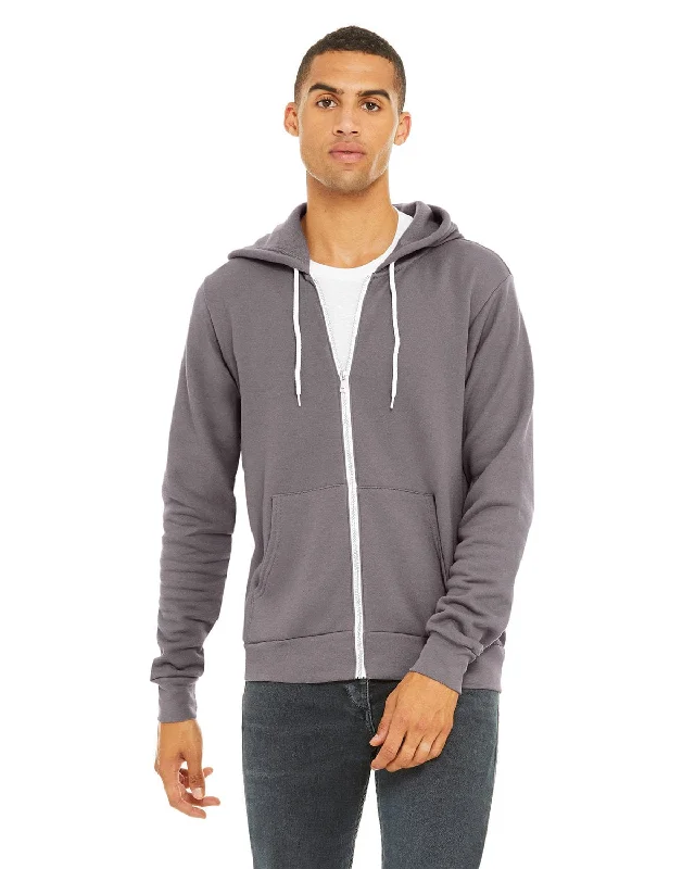 Bella+Canvas Unisex Poly-Cotton Fleece Full-Zip Hoodie | Storm