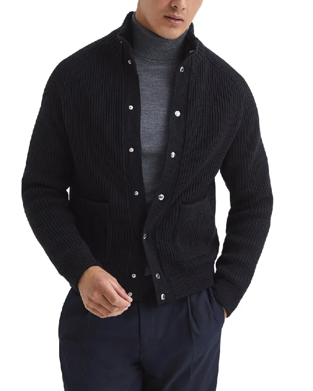 Reiss Snug Wool-Blend Cardigan