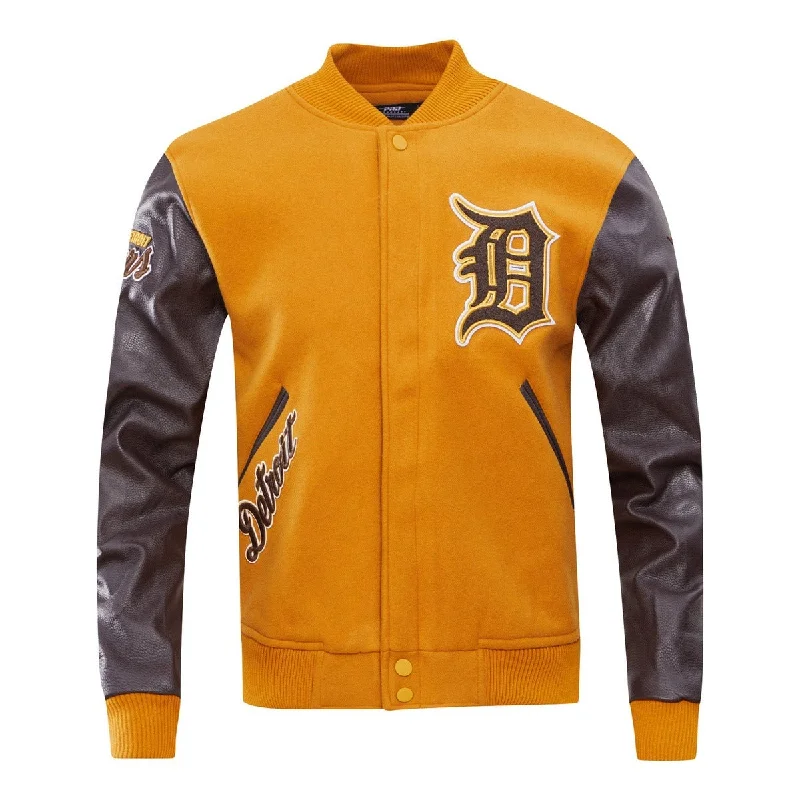 MLB DETROIT TIGERS CLASSIC WOOL MEN'S VARSITY JACKET (BROWN)