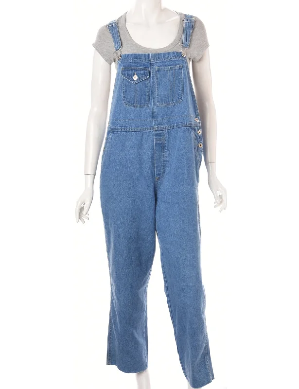 Reworked Pinafore Cropped Dungarees