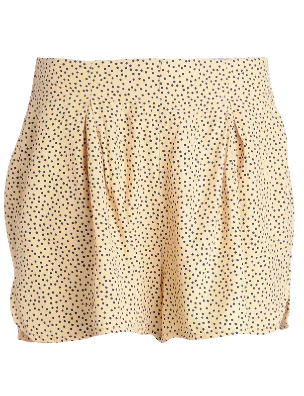 Reworked Curved Hem Polka Dots Summer Shorts - W24