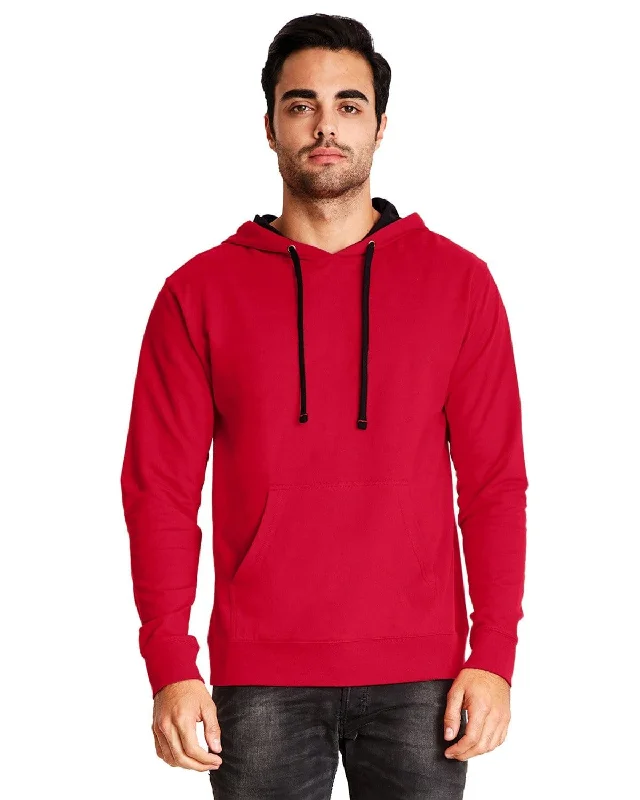 Next Level Unisex French Terry Pullover Hoodie | Red/ Black