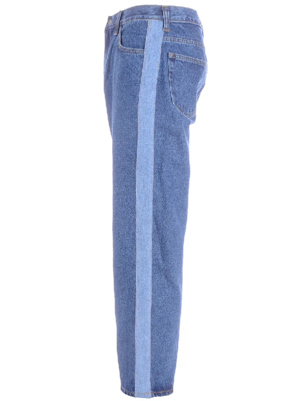 Reworked Jason Contrast Side Panel Jeans - W34