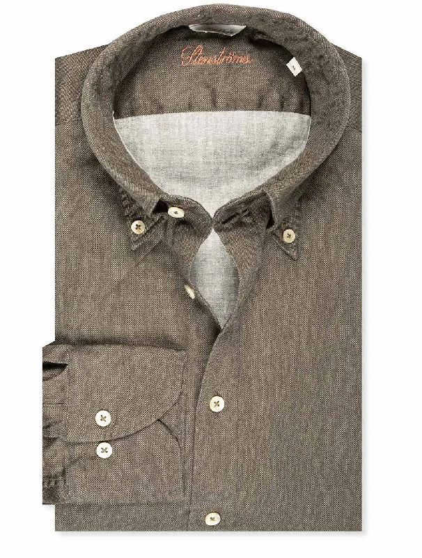 Olive Sport Casual Fitted Shirt