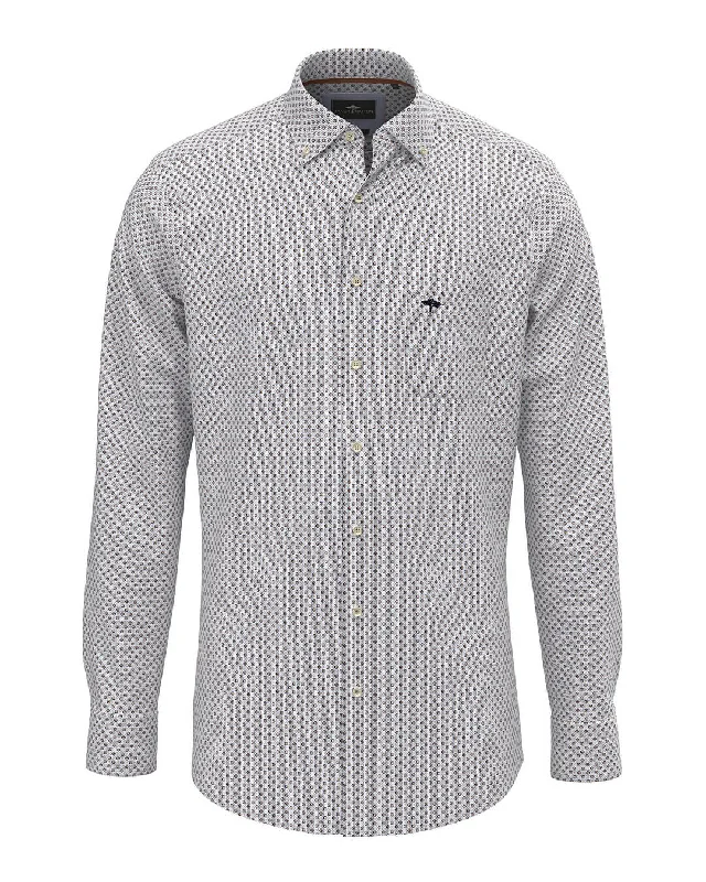 Fynch-Hatton Minimal Prints Brown Shirt