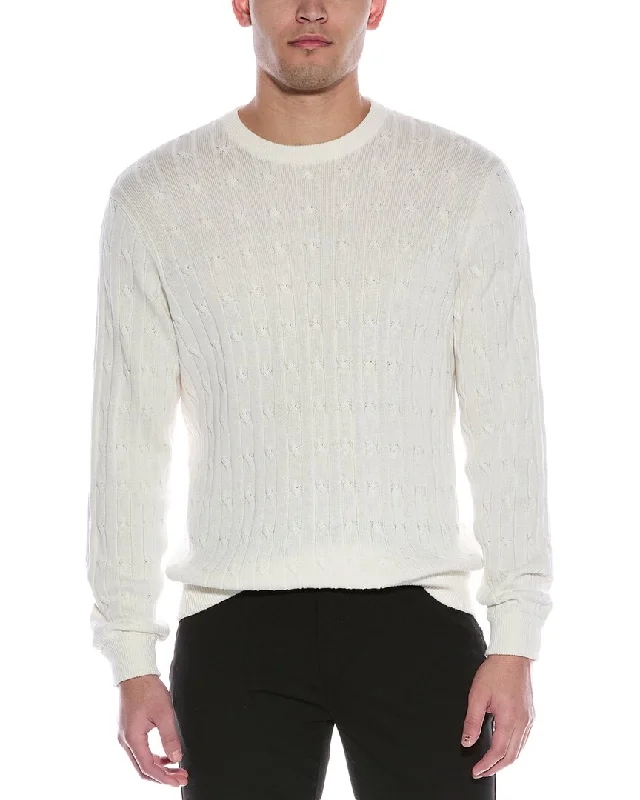 Alashan Cable Cashmere-Blend Crewneck Sweater