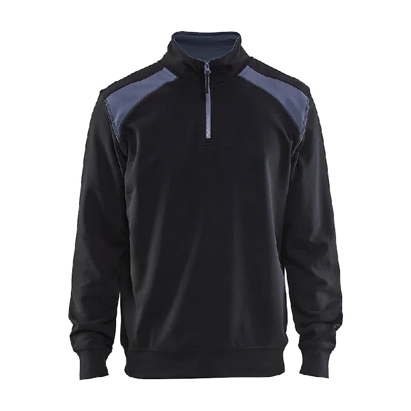 Blaklader Half-Zip 2-Tone Sweatshirt 3353 - Black/Grey