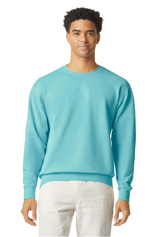 Instant Deal Comfort Colors Mens Garment Dyed Fleece Crewneck Sweatshirt - Chalky Mint Green