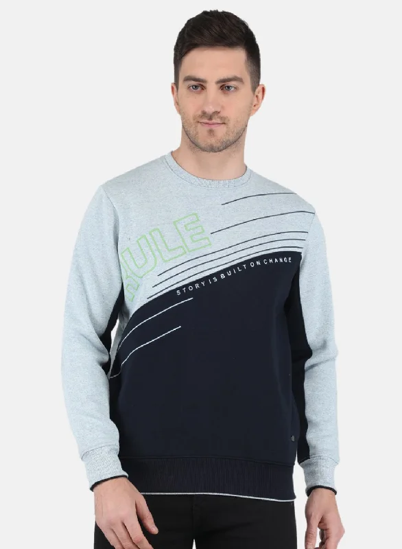 Can't Beat Men Blue Solid Sweatshirt