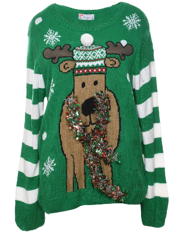 Reindeer Christmas Jumper - XL