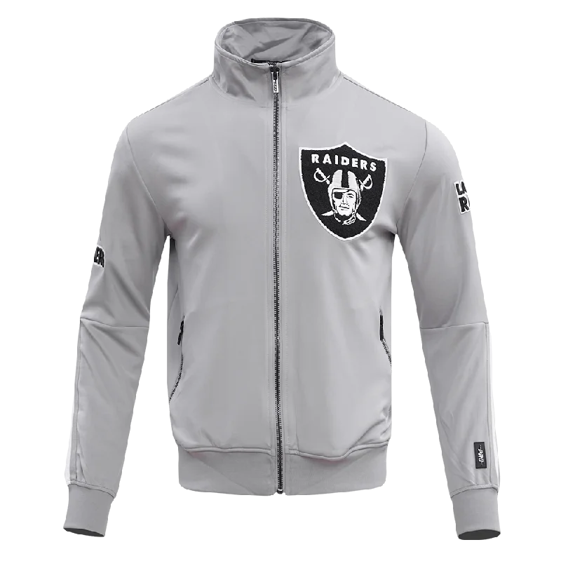 NFL OAKLAND RAIDERS CLASSIC MEN'S DK TRACK JACKET (GRAY)