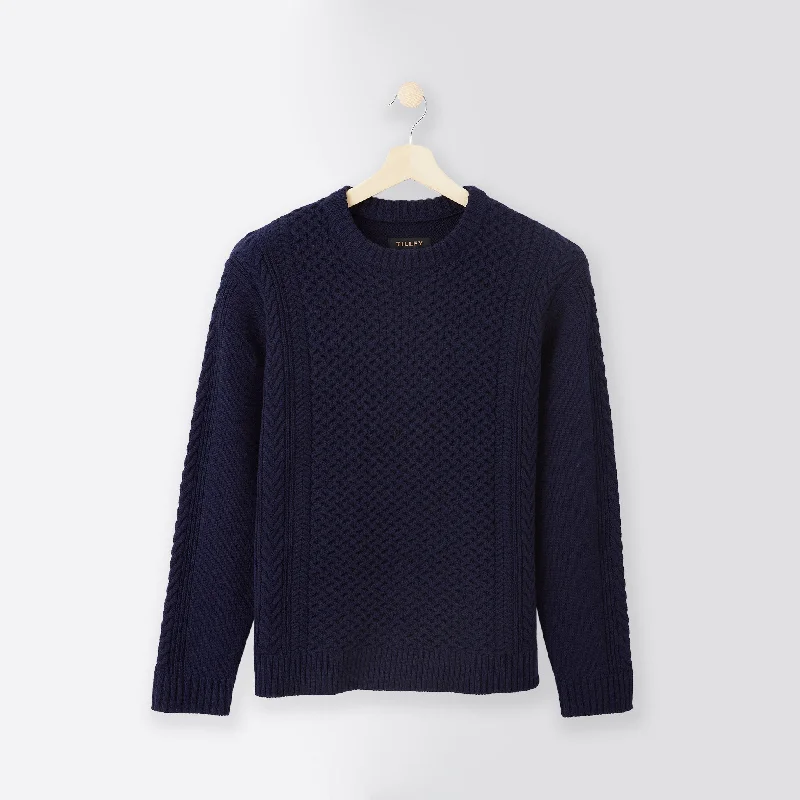 Cableknit Crewneck Sweater