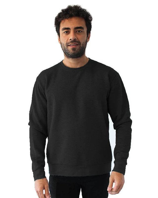 Next Level Apparel Unisex Malibu Pullover Sweatshirt | Heather Black