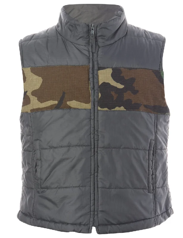 Reworked Zayne Camo Panel Puffer Gillet - XS