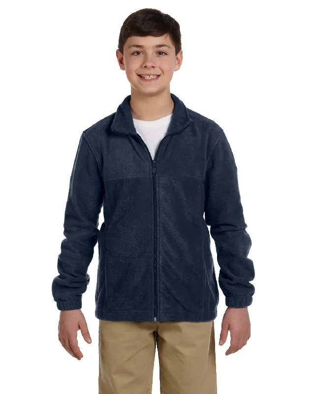 Harriton Youth Full-Zip Fleece | Navy