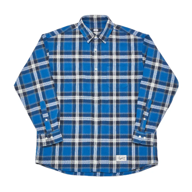 FLYFRONT NEL CHECK SHIRT