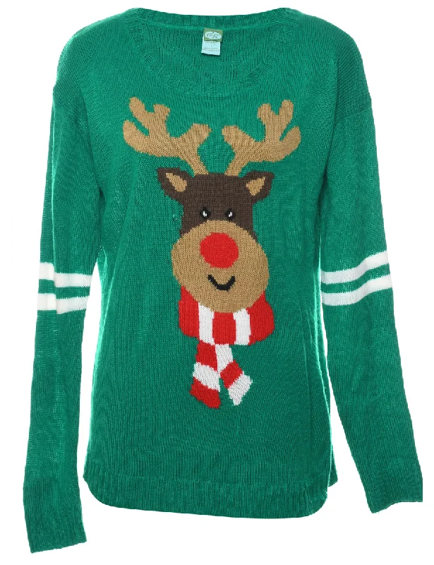 Reindeer Christmas Jumper - L