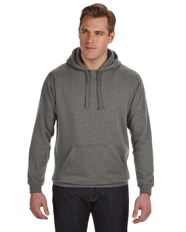 J America Tailgate Fleece Pullover Hoodie | Charcoal Heather