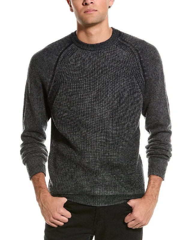 Autumn Cashmere Shaker Stitch Wool & Cashmere-Blend Crewneck Sweater