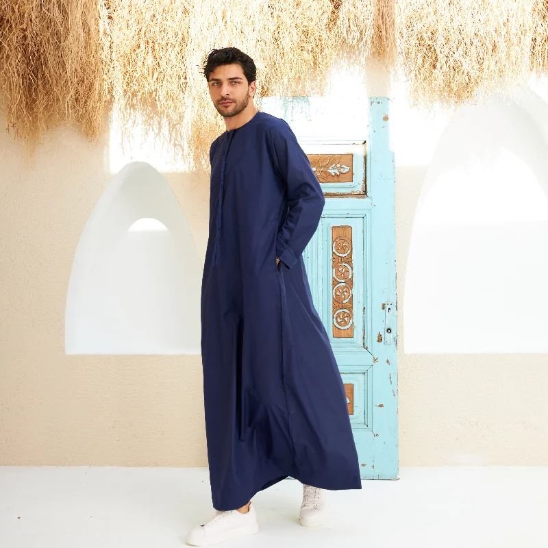 Navy Blue Emirati Kandora-Mens