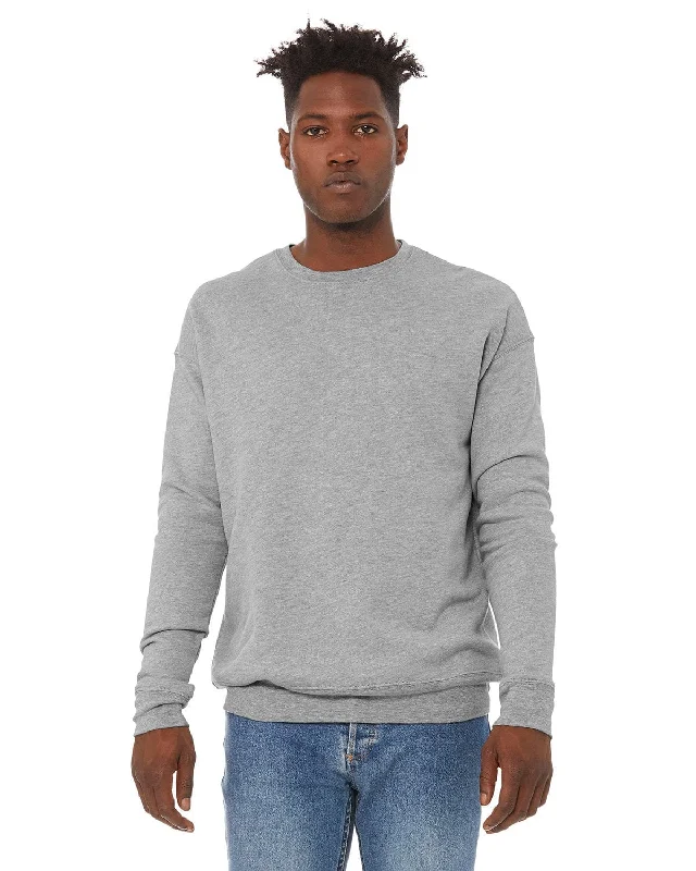 Bella+Canvas Unisex Drop Shoulder Fleece Crewneck Sweatshirt | Athletic Heather