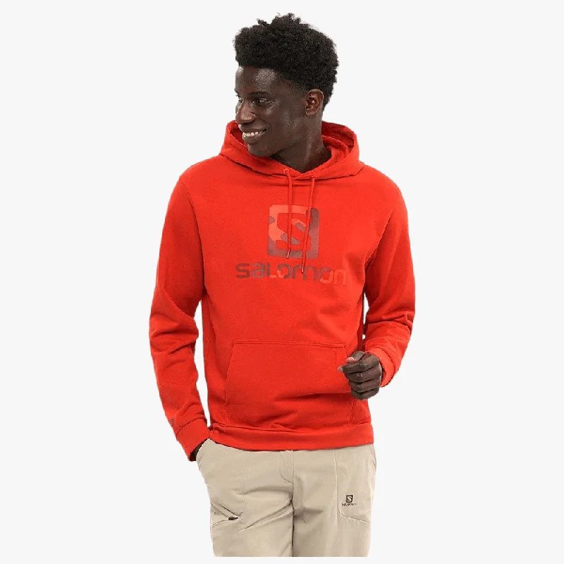 Salomon Mens Outlife Pullover Hoodie Aura Orange