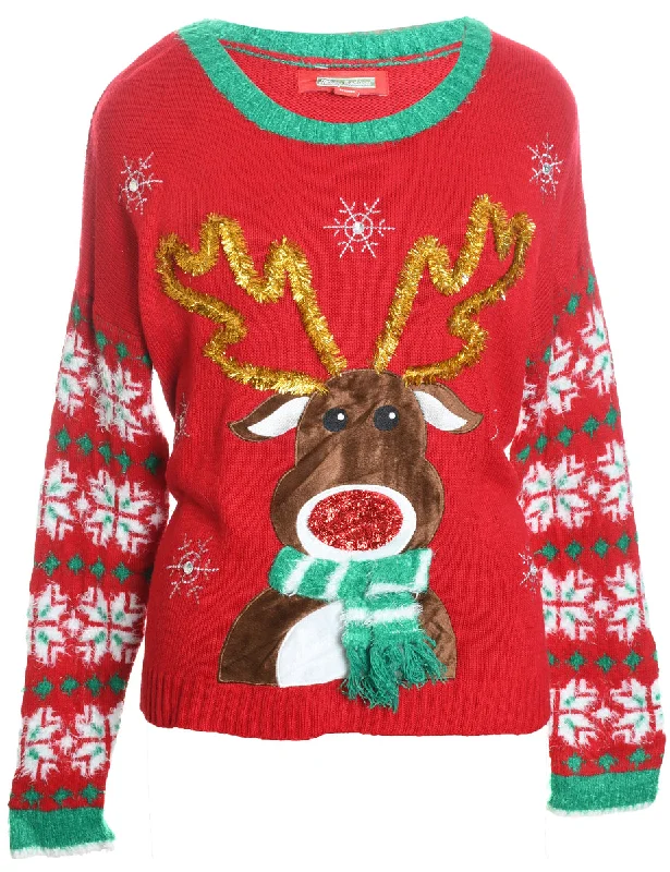 Reindeer Christmas Jumper - XL