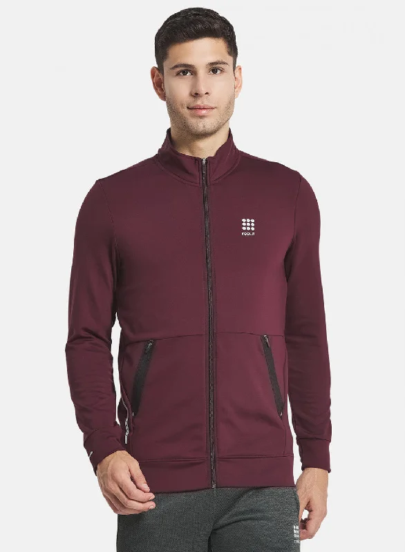 Weekend Savings Fiesta Men Maroon Solid Sweatshirt