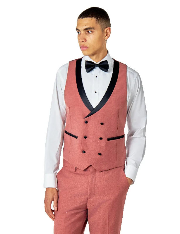 GREG – PINK BLACK WEDDING DRESS WAISTCOAT