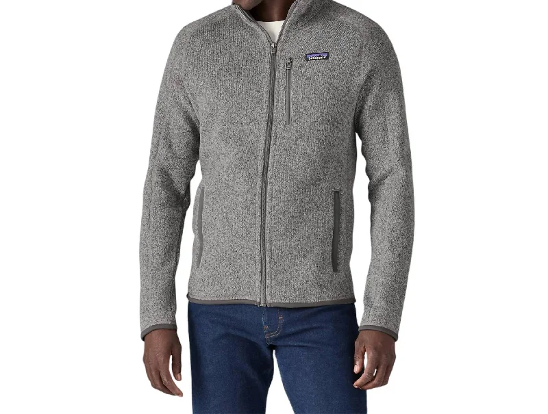 Men's Better Sweater Jacket In Stonewash