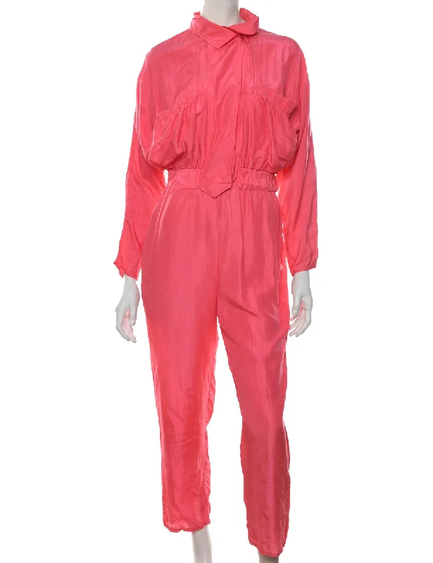 Salmon Pink Jumpsuit - L