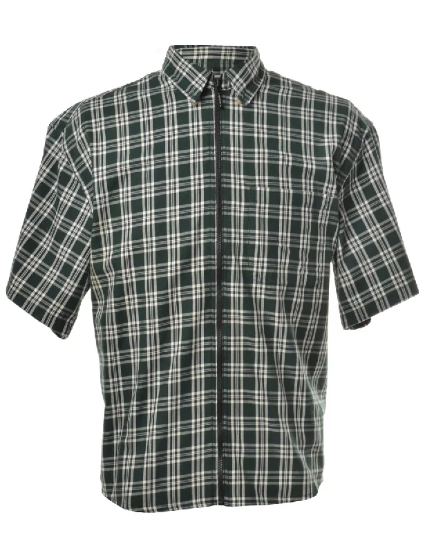 Reworked Nate Short Sleeve Shirt With Zip - XL