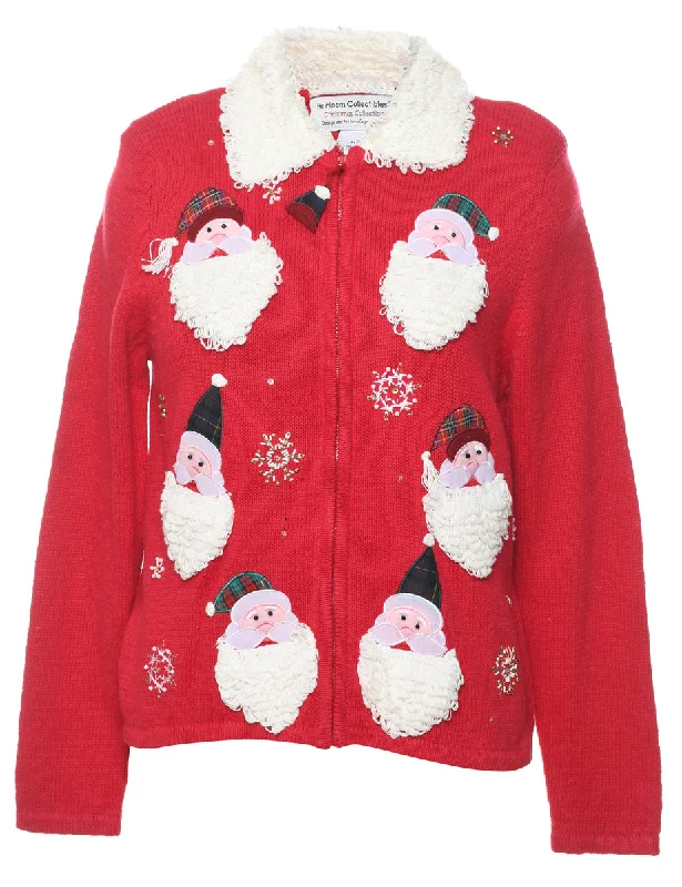 Santa Claus Christmas Cardigan - M