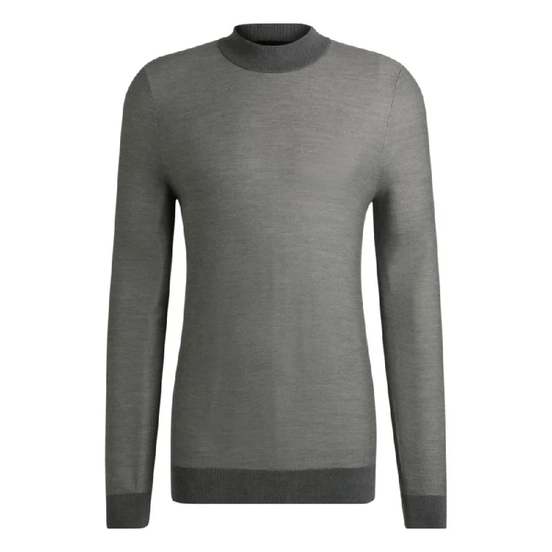 Silk regular-fit sweater with knitted structure