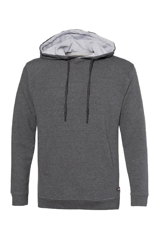 Year-End Clearance Badger Mens FitFlex Moisture Wicking Hooded Sweatshirt Hoodie w/ Pouch Pocket - Charcoal Grey - Closeout