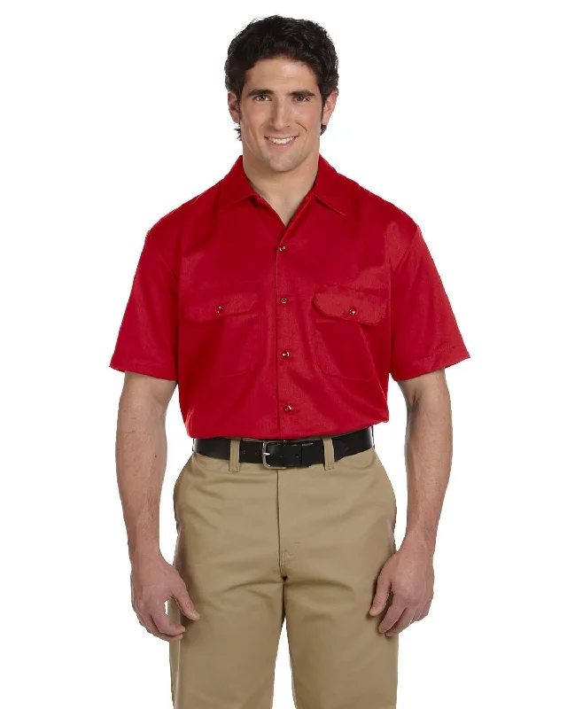 Dickies Short Sleeve Work Shirt | Red