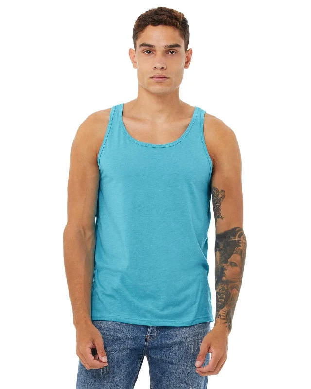 Bella+Canvas Unisex Triblend Tank | Aqua Triblend